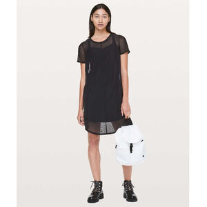 Lululemon Mesh Slip Dress Black NWOT